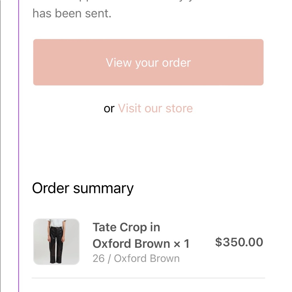 Still Here Tate Crop in Oxford Brown - Picture 2 of 5